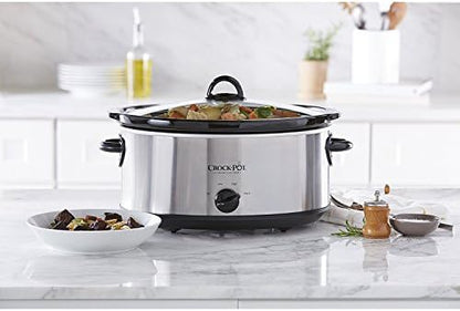 7 Quart Oval Manual Slow Cooker – Stainless Steel - Curated Catalog Y2