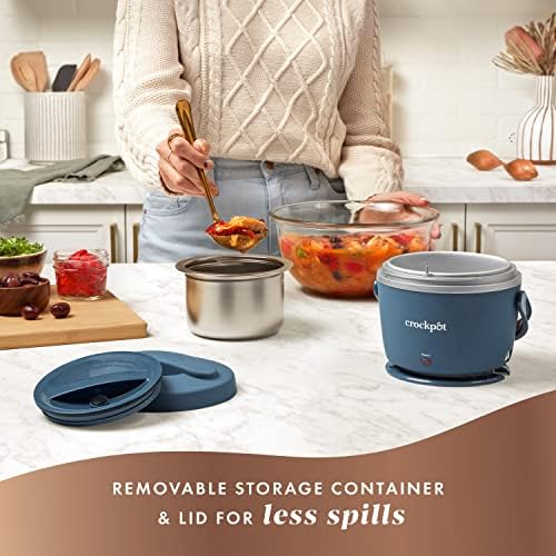 Electric Lunch Box Food Warmer 20oz – Faded Blue - Curated Catalog B2