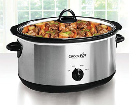 7 Quart Oval Manual Slow Cooker – Stainless Steel - Curated Catalog Y2