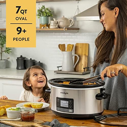 7 Quart Portable Programmable Slow Cooker with Timer - Curated Catalog S7