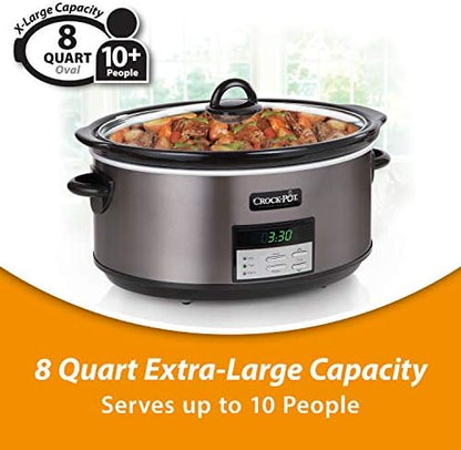 8 Quart Programmable Slow Cooker with Auto Warm - Curated Catalog Z5
