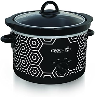 4.5 Quart Portable Slow Cooker – Black & White - Curated Catalog S7