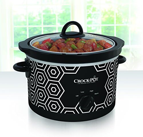 4.5 Quart Portable Slow Cooker – Black & White - Curated Catalog S7