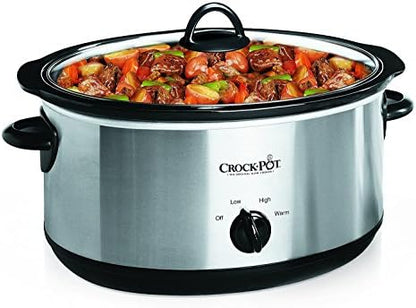 7 Quart Oval Manual Slow Cooker – Stainless Steel - Curated Catalog Y2