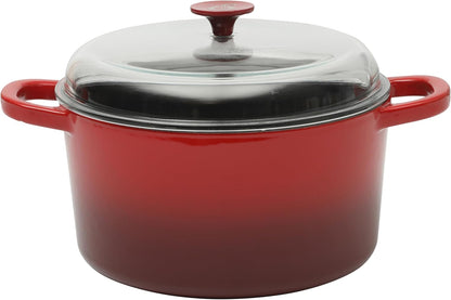 3 Quart Enameled Cast Iron Dutch Oven – Aqua - Curated Catalog Q8
