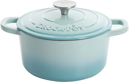 3 Quart Enameled Cast Iron Dutch Oven – Aqua - Curated Catalog Q8