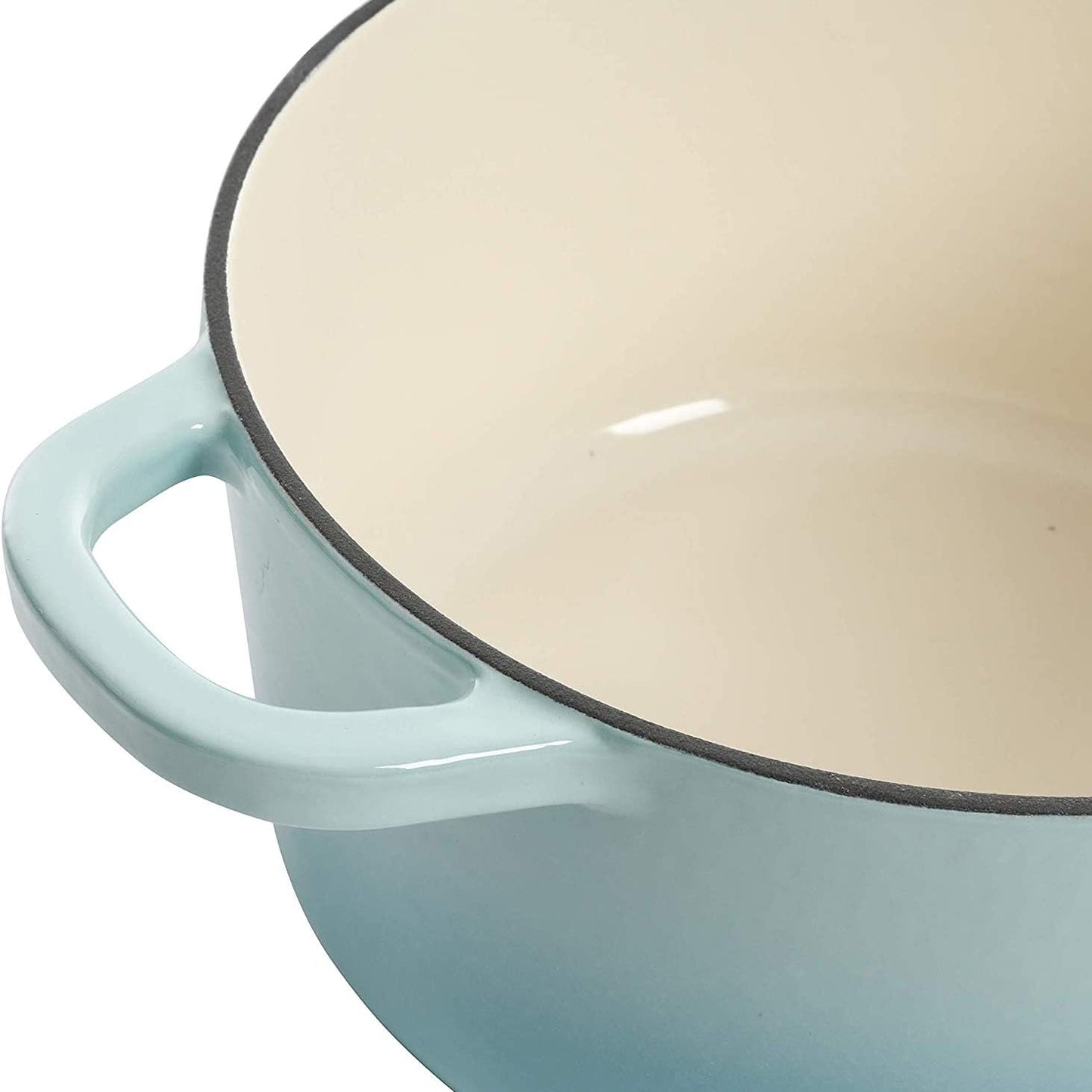 3 Quart Enameled Cast Iron Dutch Oven – Aqua - Curated Catalog Q8