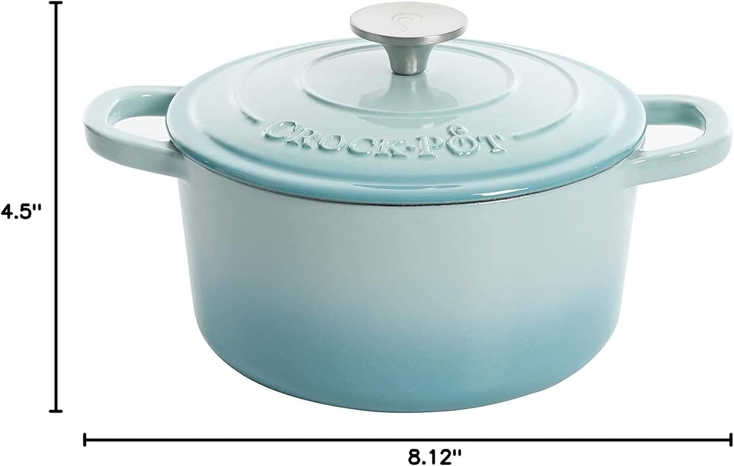3 Quart Enameled Cast Iron Dutch Oven – Aqua - Curated Catalog I9